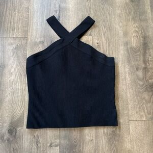 Rachel Zoe Black Ribbed Top